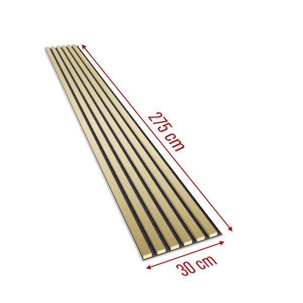 Acoustic Slats Panel - Golden - DecorMania.eu