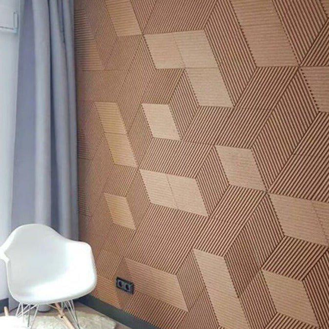 DIAMOND STRIPE 3D Cork Acoustic Panel - DecorMania.eu